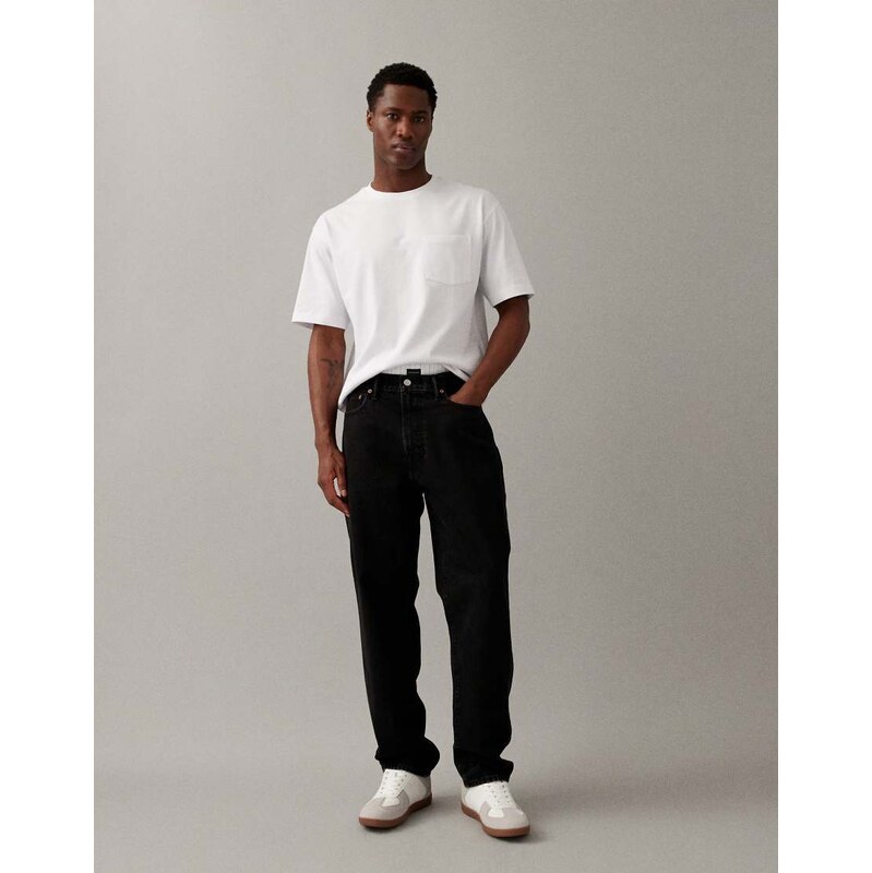 Abercrombie & Fitch loose fit jeans in black wash