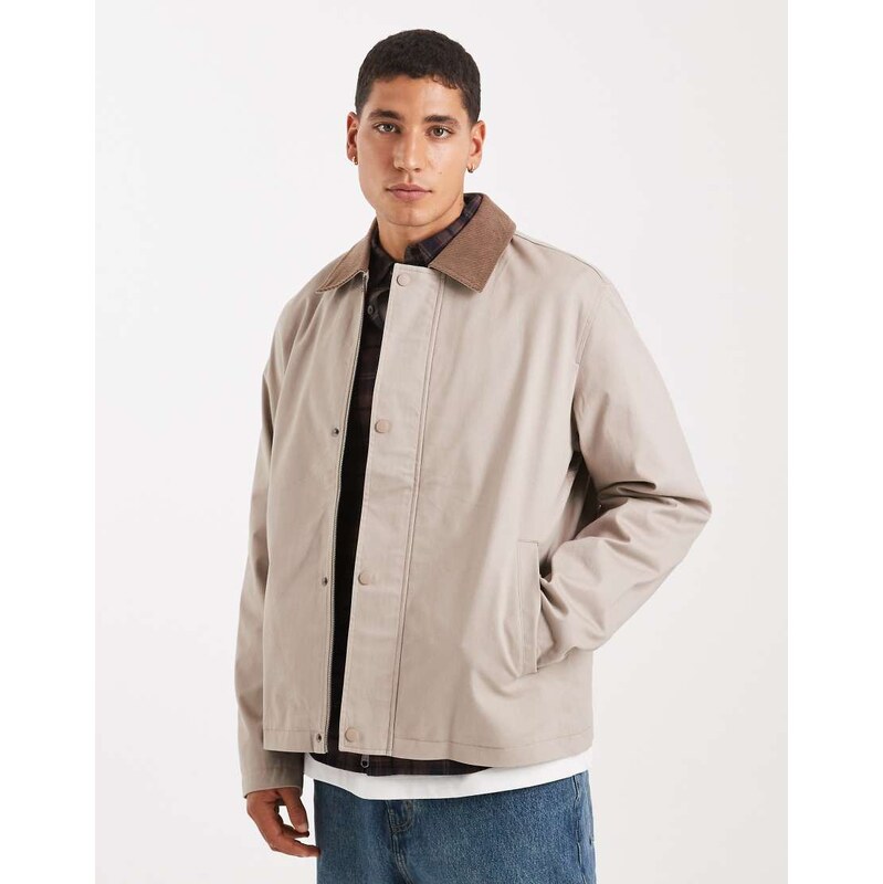 Jack & Jones barn jacket in beige-Neutral