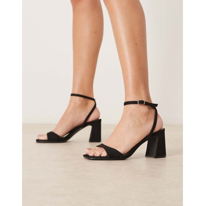 RAID Cora block heeled sandals in black micro-Red 115518006