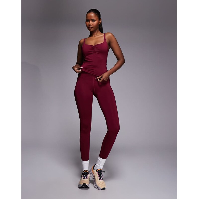 4505 active heart sculpt high waist gym legging in cherry red 113089189