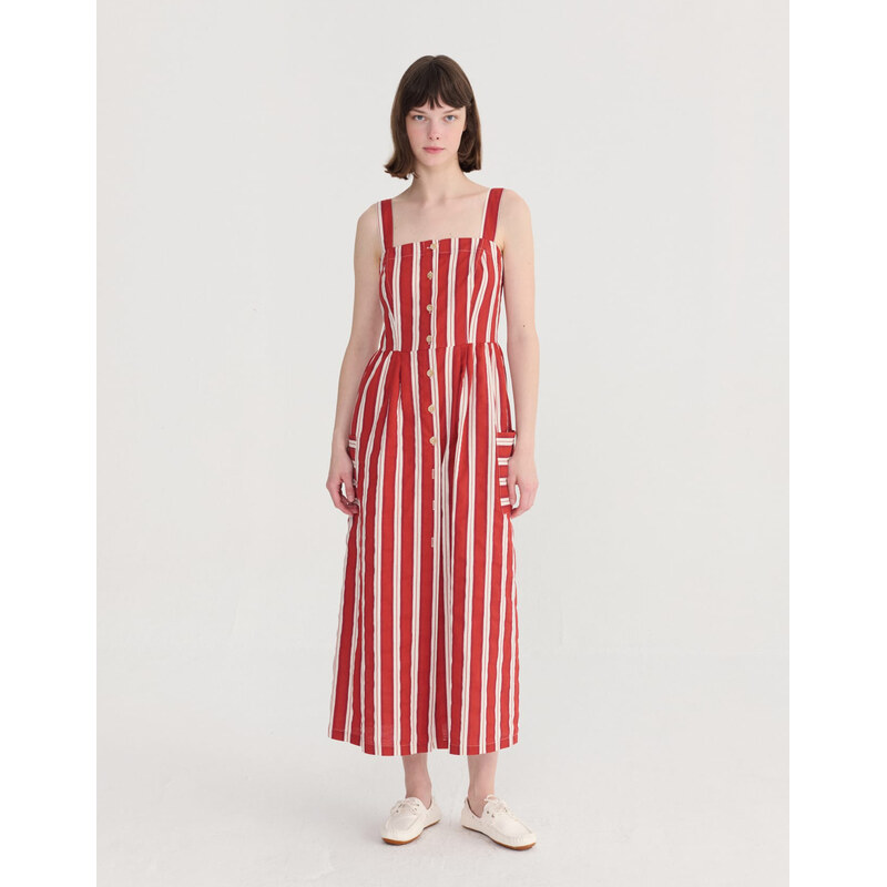 Bobo Choses Šaty Lemonade Jam Jar Stripe XS 113089329