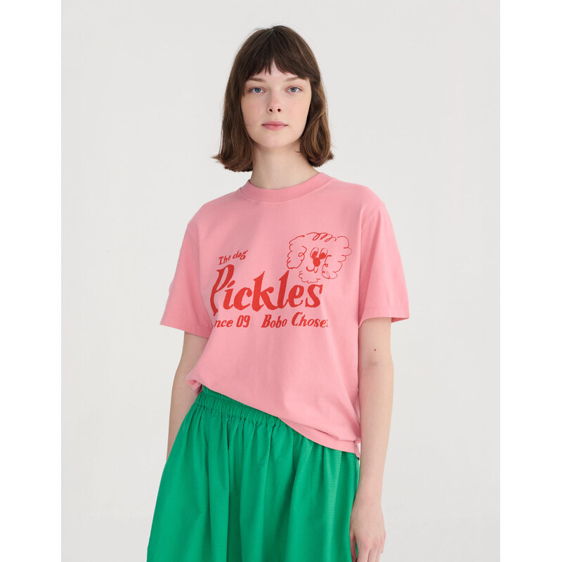 Bobo Choses Triko Pickles Cherry Milk Pink XS
