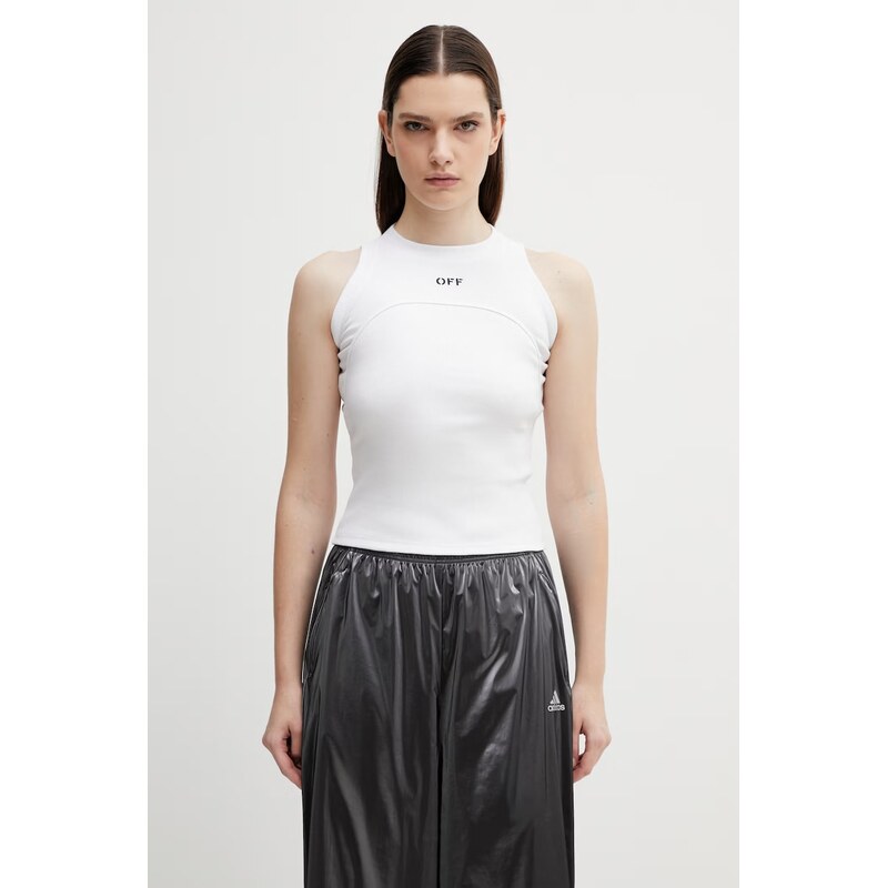 Off-White top dámský bavlněný s elastanem Off Stamp