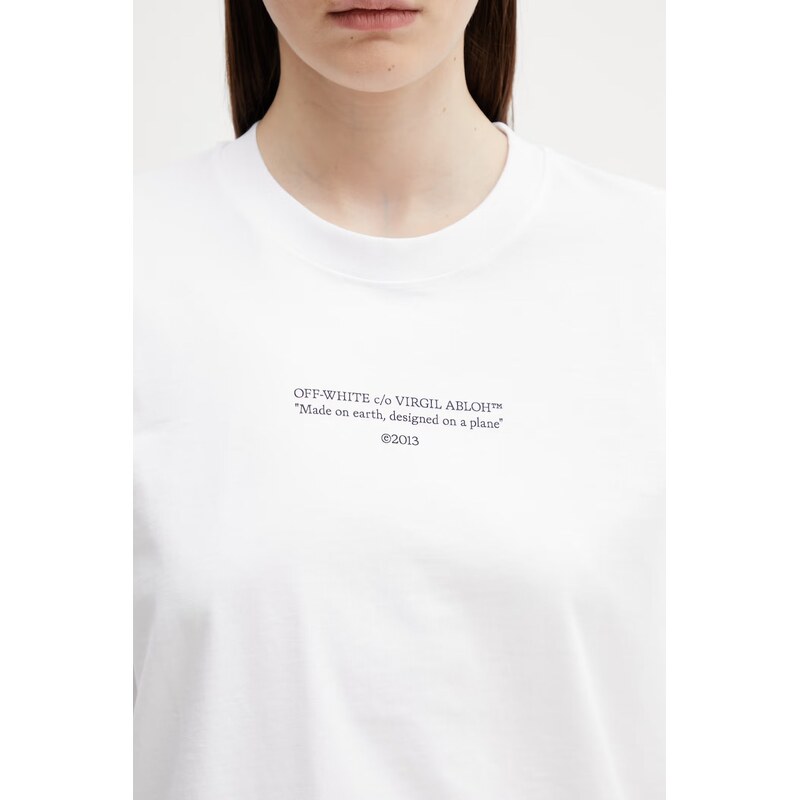 Bavlněné tričko Off-White Statement Boxy