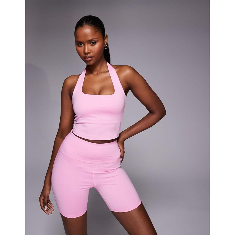 4505 active halter neck performance vest with inner bra in