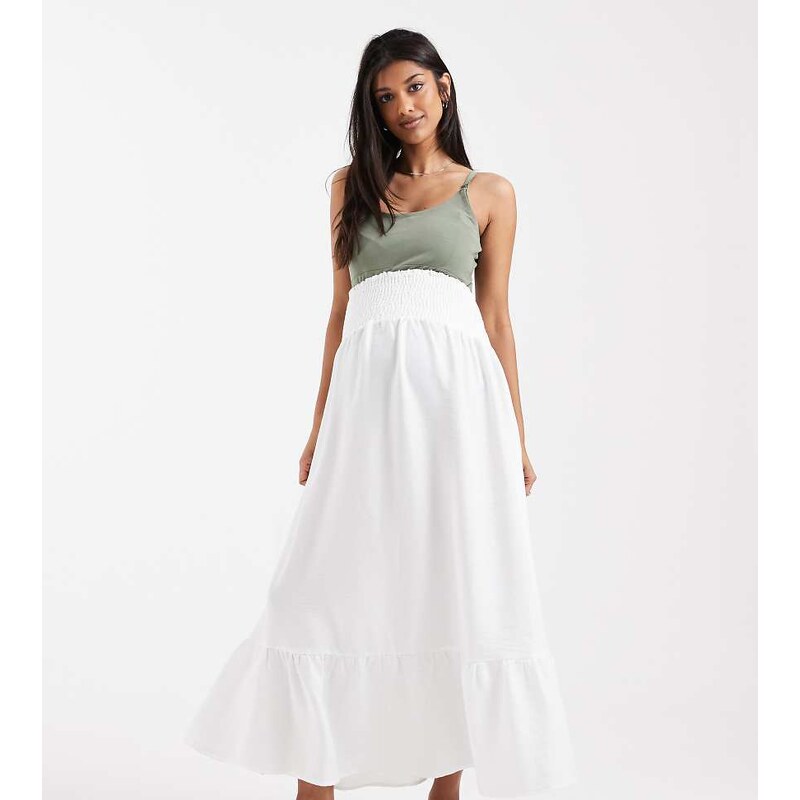 Mama.licious Mamalicious Maternity shirred waistband boho style midi 113091611