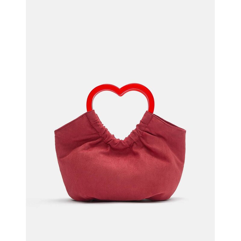 Pull&Bear Heart-shaped handle bag in red 113091790