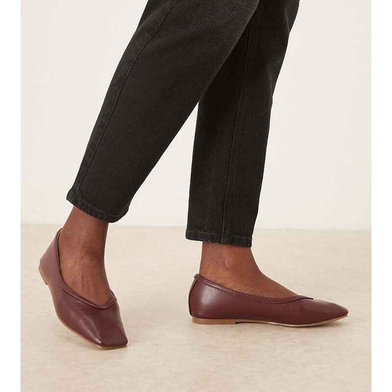 RAID Wide Fit Maryana ballet flats in burgundy-Red