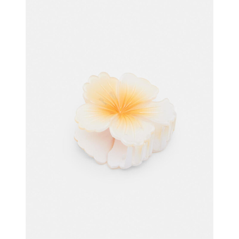 Pull&Bear Flower hair clip in white 113096202