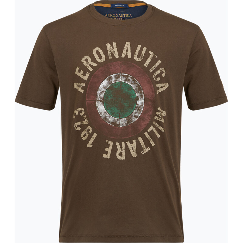 Pánské tričko Aeronautica Militare TS2538UJ00727 chestnut brown