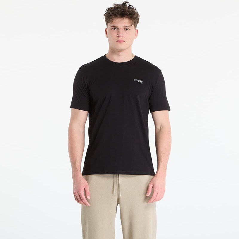 Tričko GUESS Marzio Cn Ss T-Shirt Jet Black M