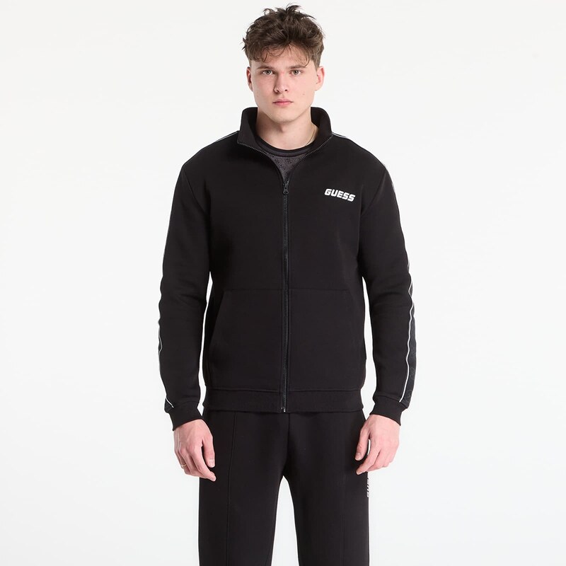 Mikina GUESS Mickey Full Zip Sweatshirt Jet Black M