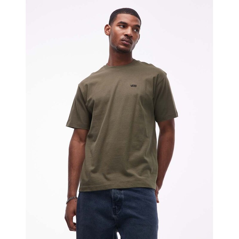 Vans left chest logo oversized t-shirt in olive green