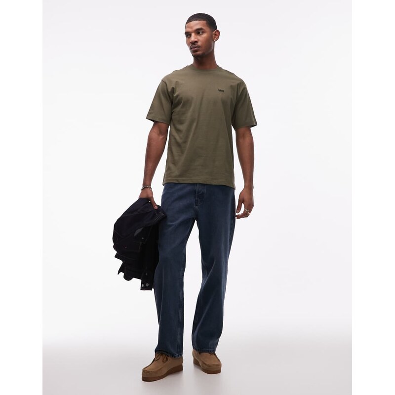 Vans left chest logo oversized t-shirt in olive green