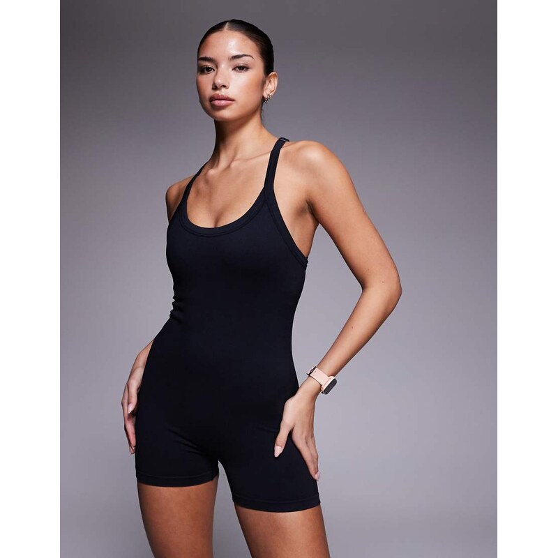 4505 seamless baby rib racer back romper with adjustable straps and 115535615