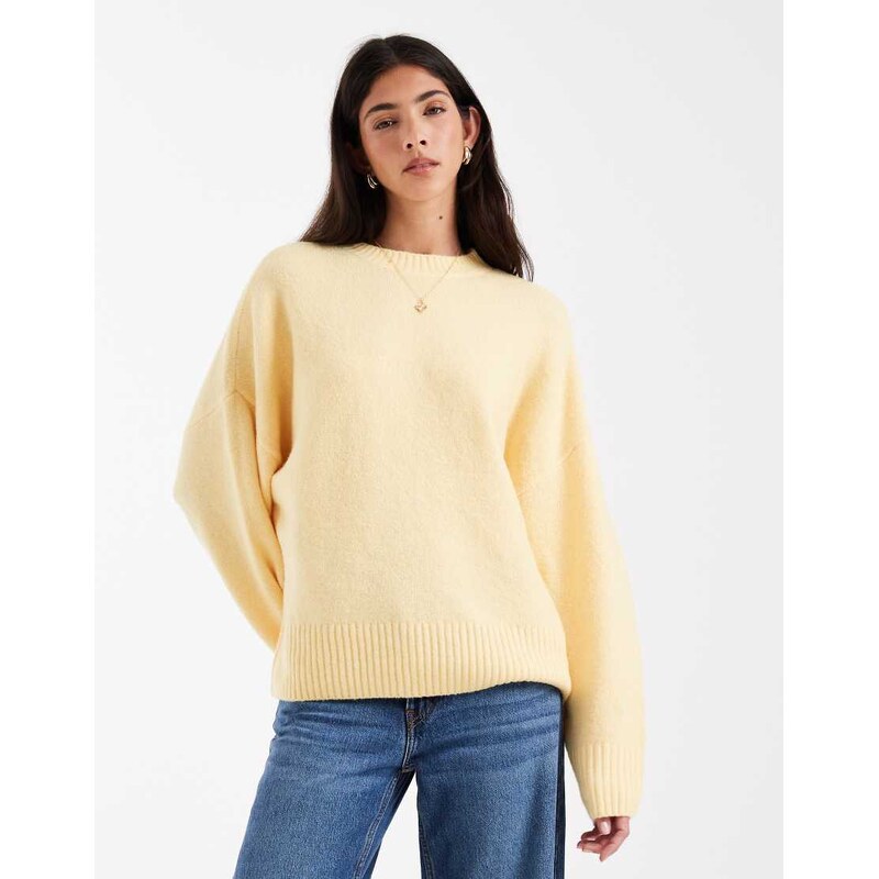 Vero Moda soft o-neck jumper in golden yellow 115518325