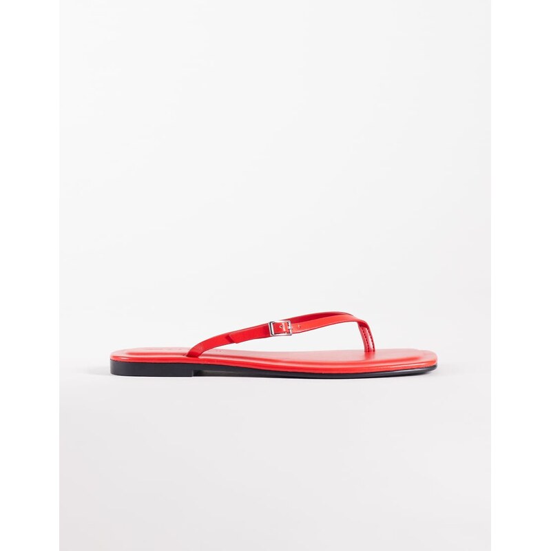 ASOS DESIGN Fitz skinny strap sandals in red 115519364