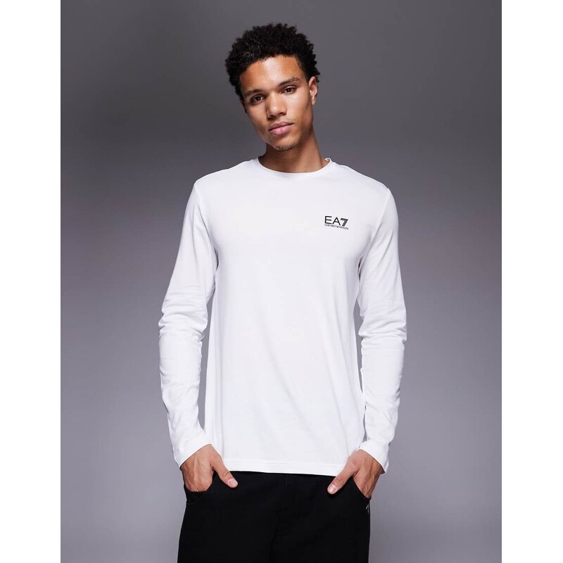 Armani EA7 training long sleeve t-shirt in white