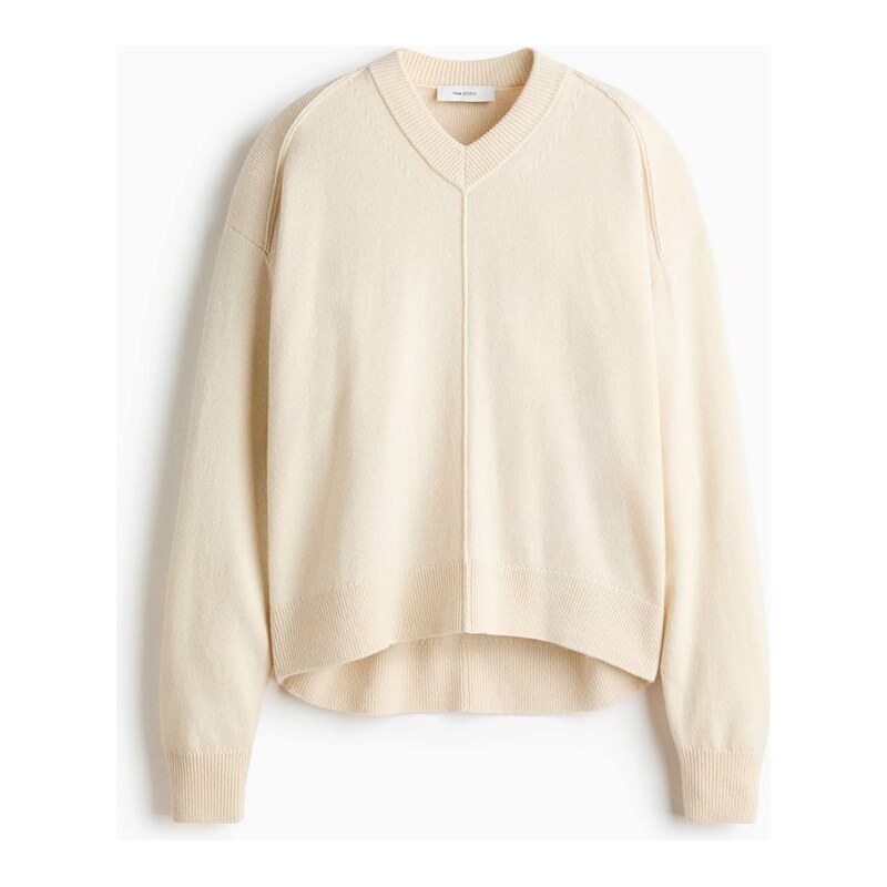 H&M - Svetr z kašmírové směsi - Krémová