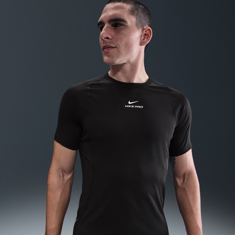 Nike Pro Training Mens Dri-Fit Top BLACK/WHITE