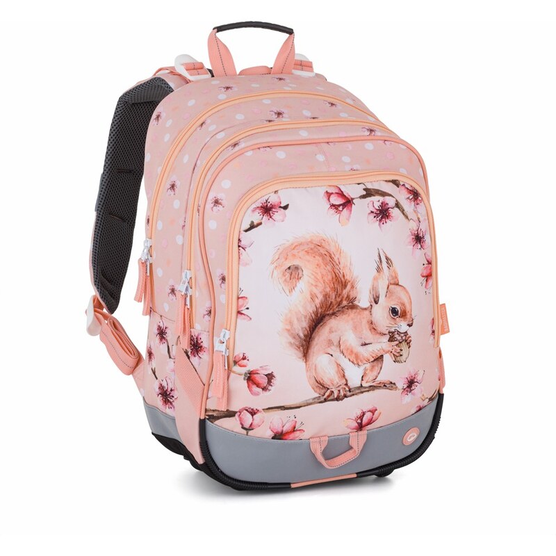 Bagmaster ALFA 26 A školní tříkomorový batoh – veverka