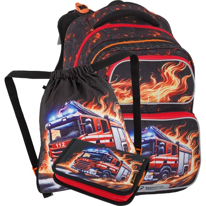 Bagmaster DOPI 26 B malý školní set pro prvňáčky – hasiči