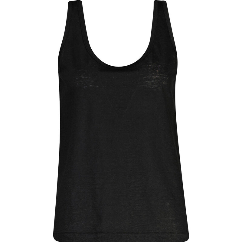 TOP GANT LINEN TANK TOP BLACK 113100104