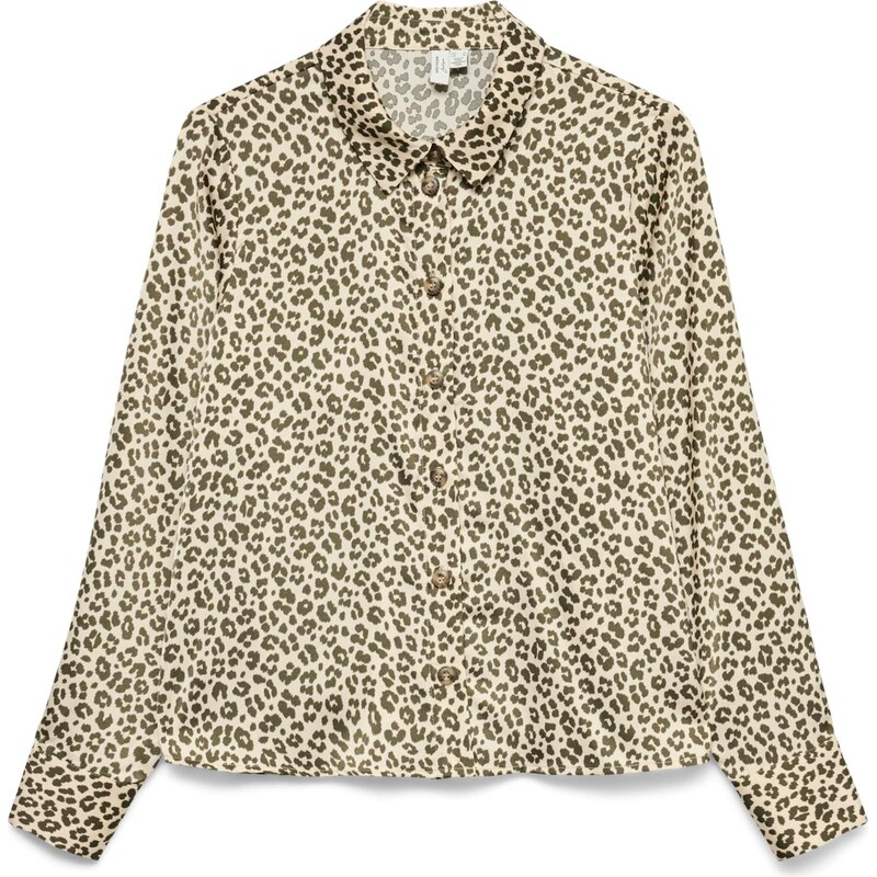 VERO MODA Halenka VMIDALIA krémová / olivová 113102652