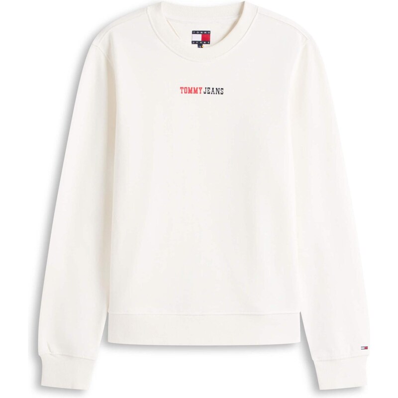 Tommy Jeans Mikina 'ESS' červená / černá / bílá