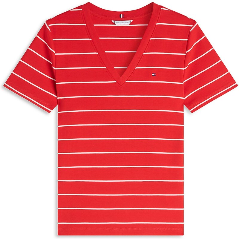 TOMMY HILFIGER Tričko Cody červená / bílá