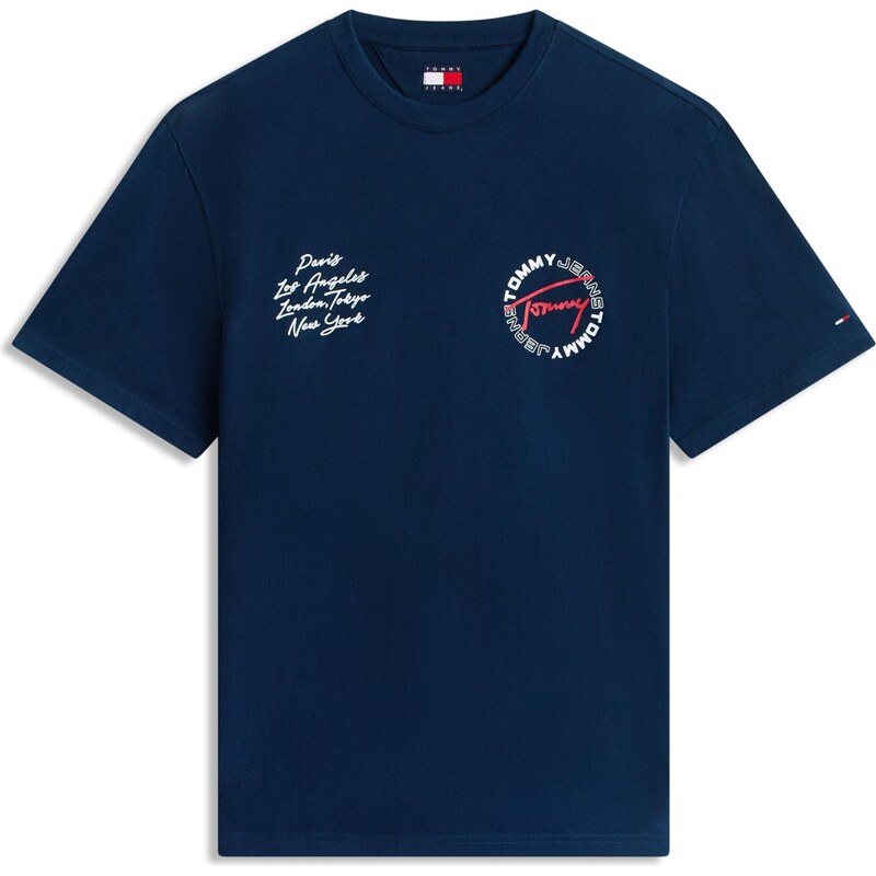 Tommy Jeans Tričko námořnická modř / červená / bílá