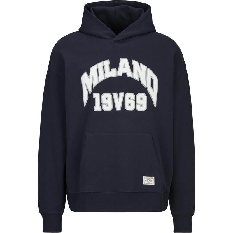 19V69 ITALIA Mikina Quentino College tmavě modrá / světle šedá / bílá 113103381