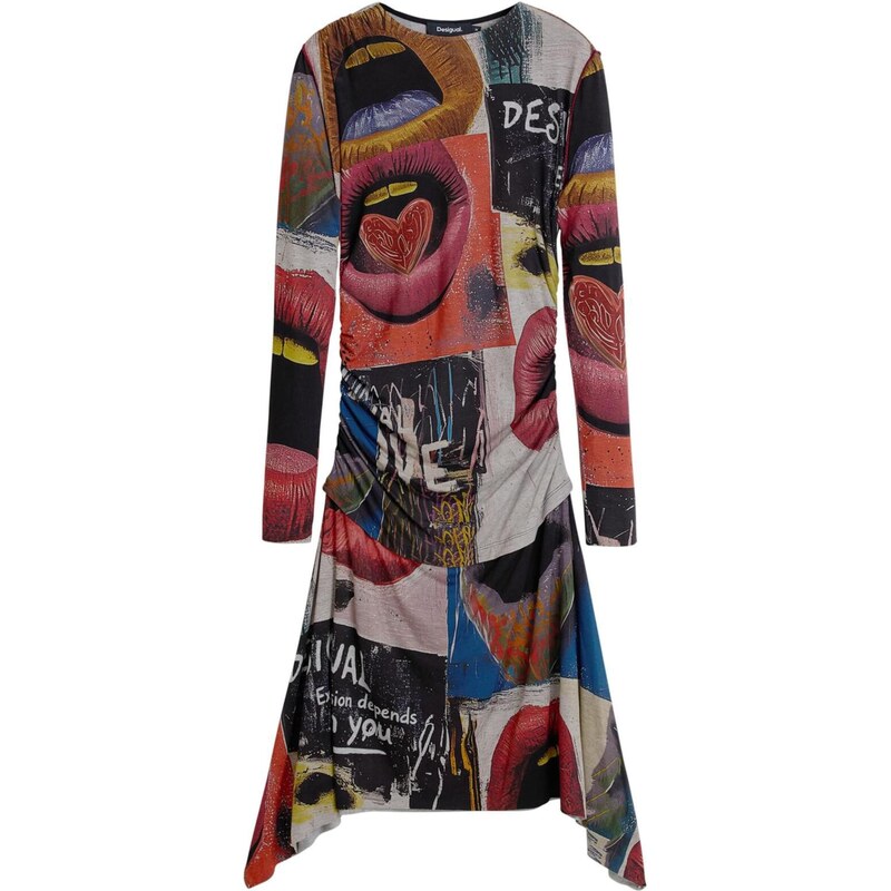 Desigual Šaty mix barev / černá