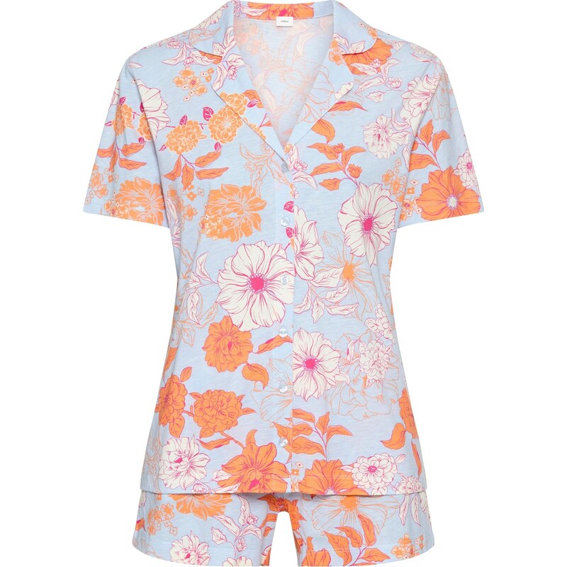 s.Oliver Pyžamo nebeská modř / jasně oranžová / pink / offwhite 113103549