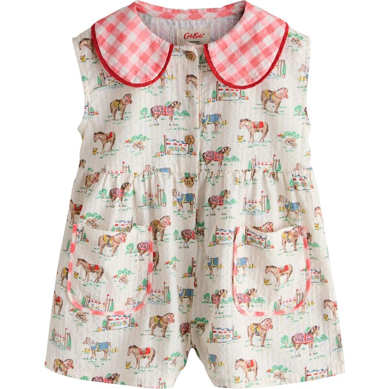 Next Overal Cath Kidston světlemodrá / zelená / červená / bílá