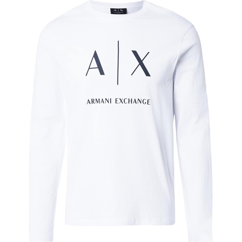 ARMANI EXCHANGE Tričko černá / bílá