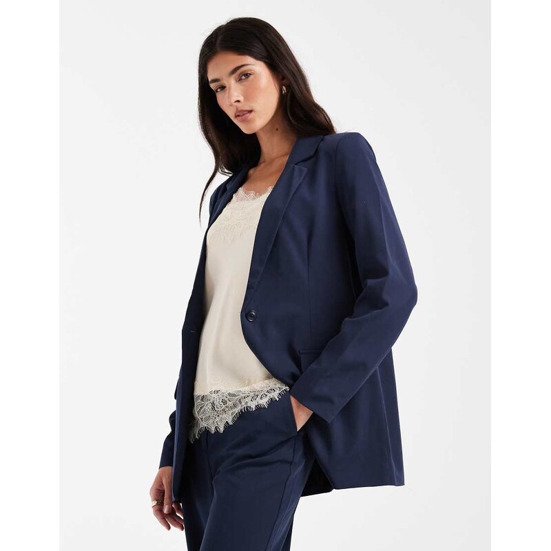 Vero Moda loose fit tailored blazer co-ord in navy 115518315