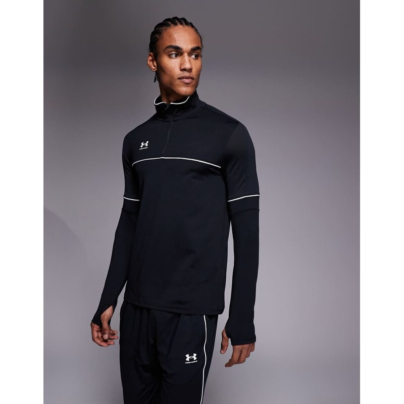 Under Armour Challenger training quarter-zip top in black