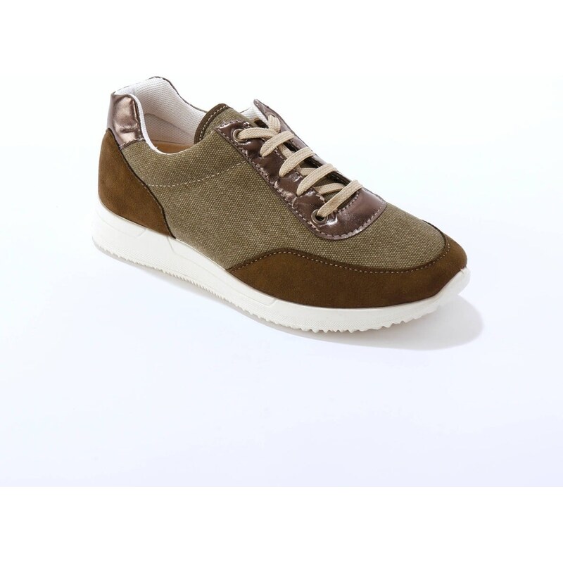 Blancheporte Tenisky z pružného materiálu khaki 113109575