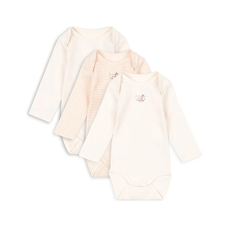 Fanga Fontana Kojenecké body Fanga Fontana FIO STRIPE 3 PACK LS