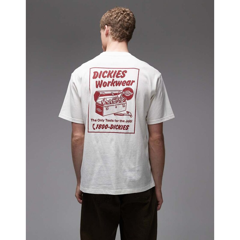Dickies Dry Ridge backprint t-shirt in white