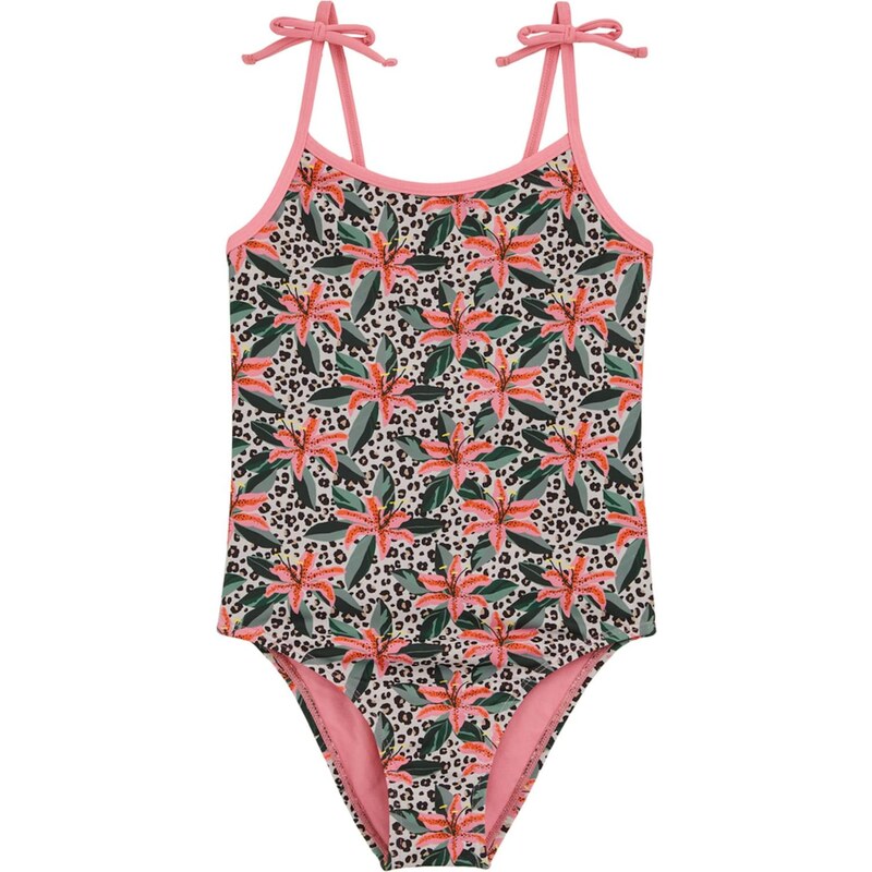 WE Fashion Plavky krémová / zelená / pink