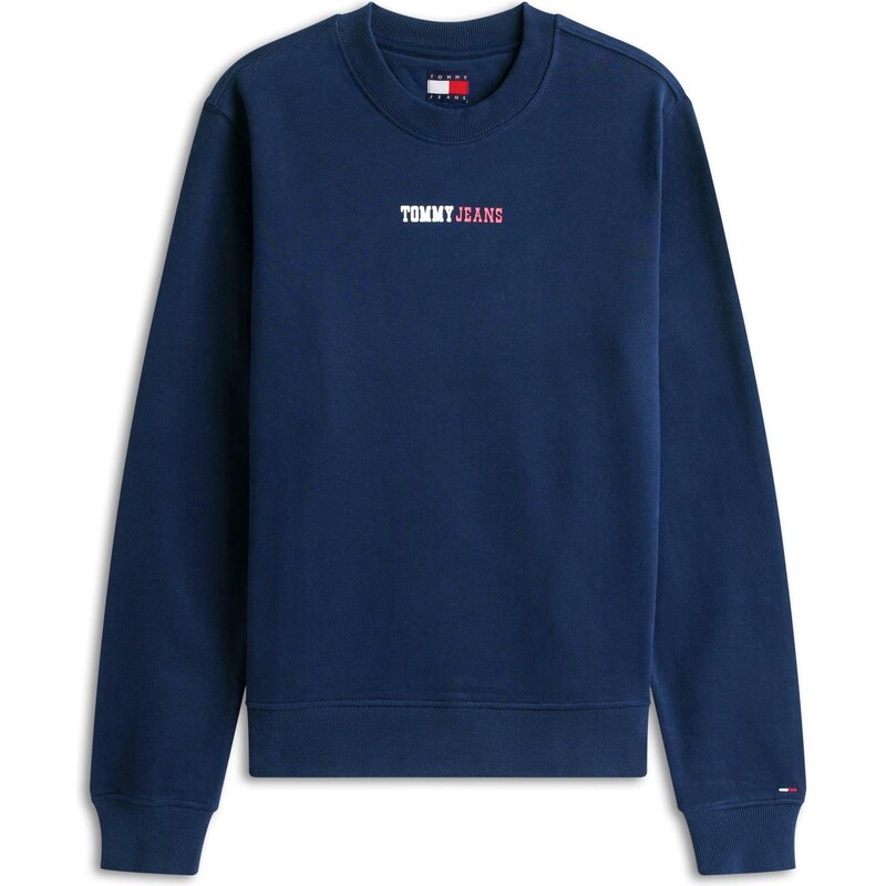 Tommy Jeans Mikina 'ESS' námořnická modř / světle růžová / bílá
