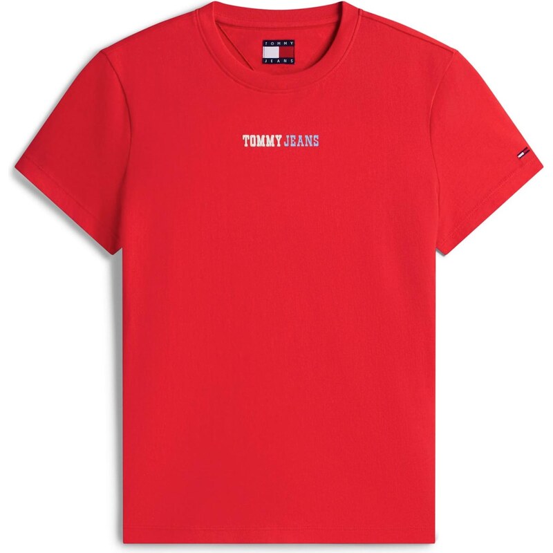 Tommy Jeans Tričko ESSENTIAL červená