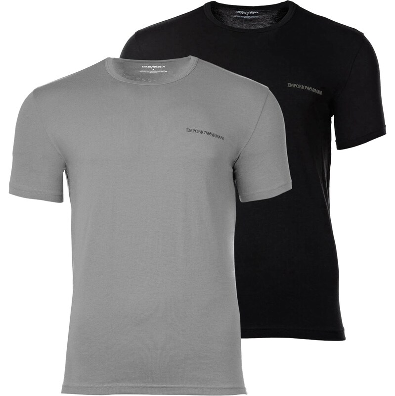 Emporio Armani Tričko šedá / černá