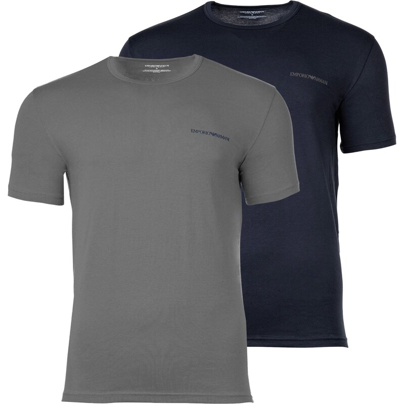 Emporio Armani Tričko noční modrá / šedá