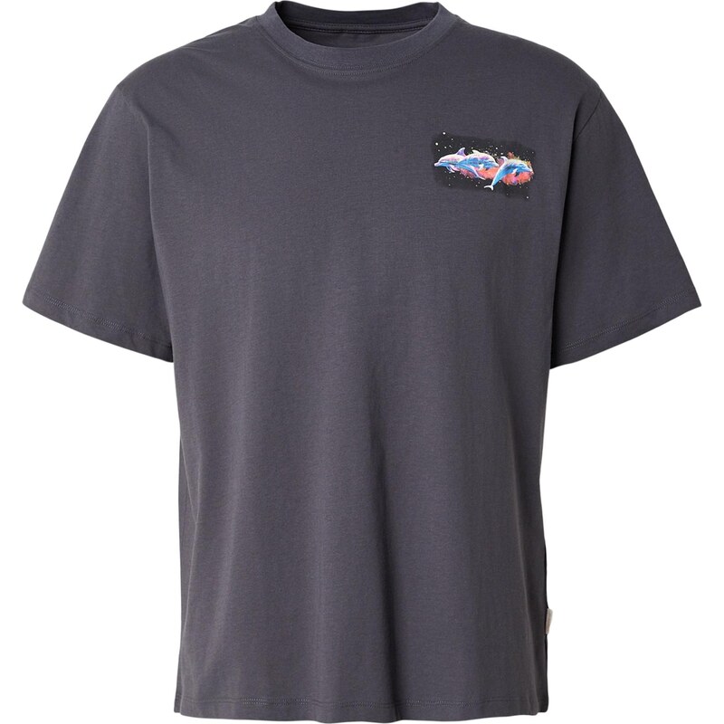 JACK & JONES Tričko JORAIRBRUSH modrá / tmavě šedá / fialová /