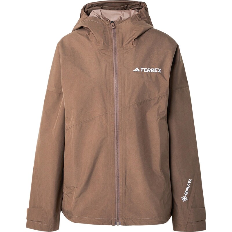 ADIDAS TERREX Outdoorová bunda Xperior hnědá / bílá