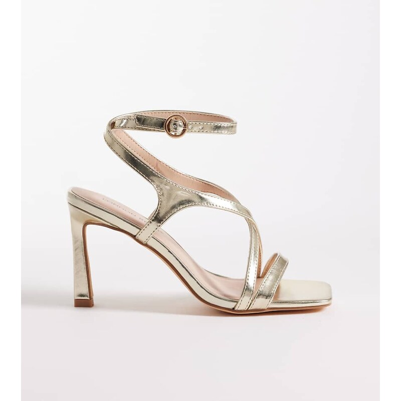 London Rebel Wide Fit London Rebel Elin Wide Fit heeled strappy