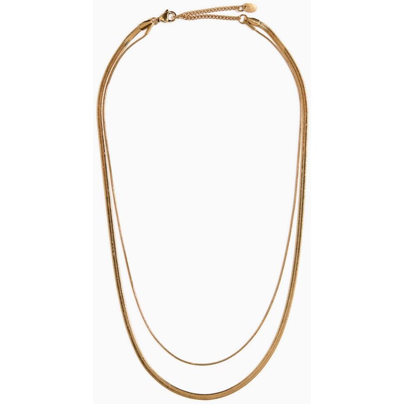 H&M - Voděodolný dvouřadový náhrdelník - zlatá 113136805
